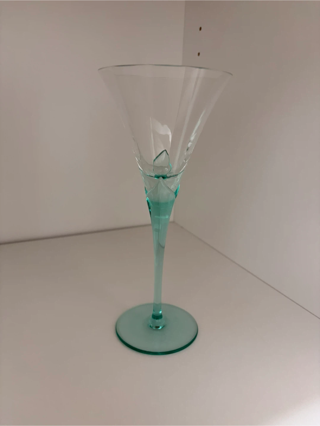 Mikasa Crystal Martini Glasses (Set of 8) - Teal Stem