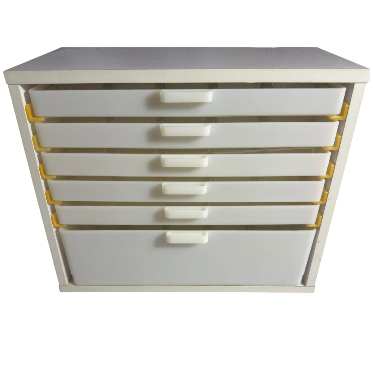 White 6-Drawer Organizer Cabinet with Compartments - photo 2