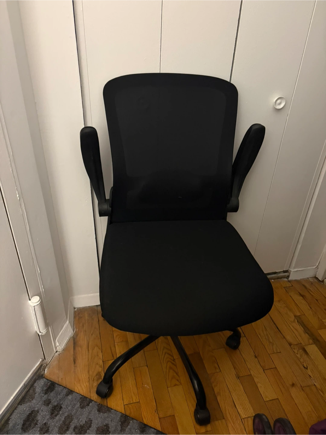Black Office Chair with Mesh Back