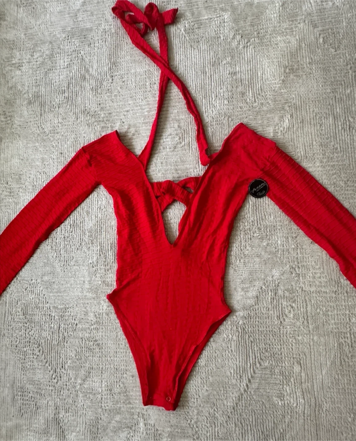 Red Long Sleeve Bodysuit - photo 2