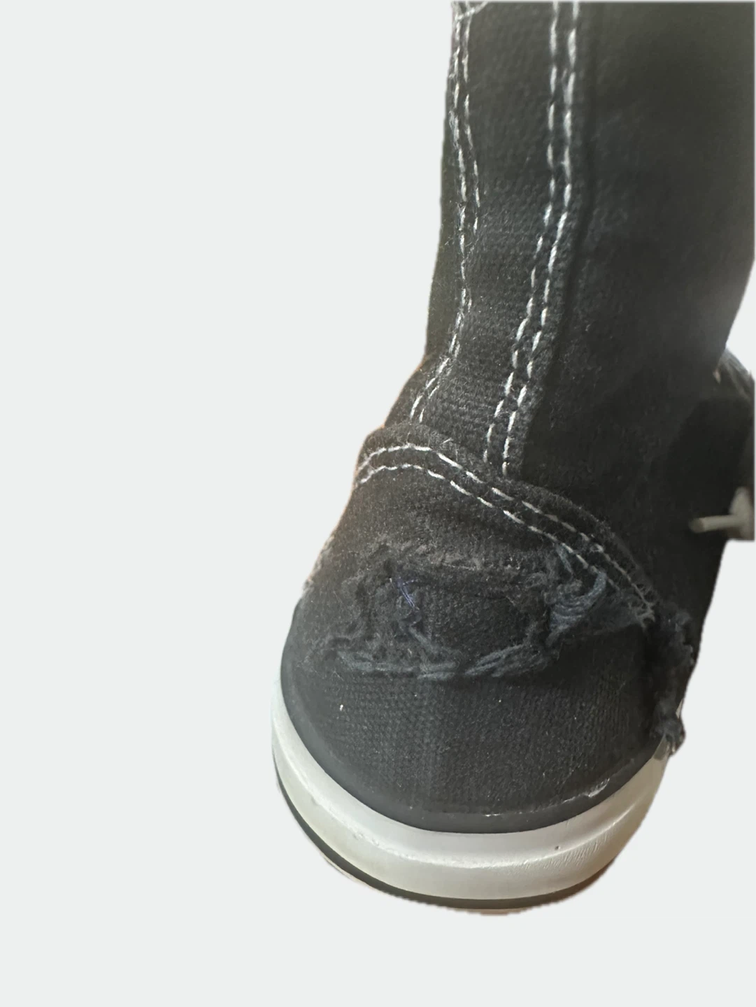 Black High-Top Canvas Sneakers (read description) - photo 2