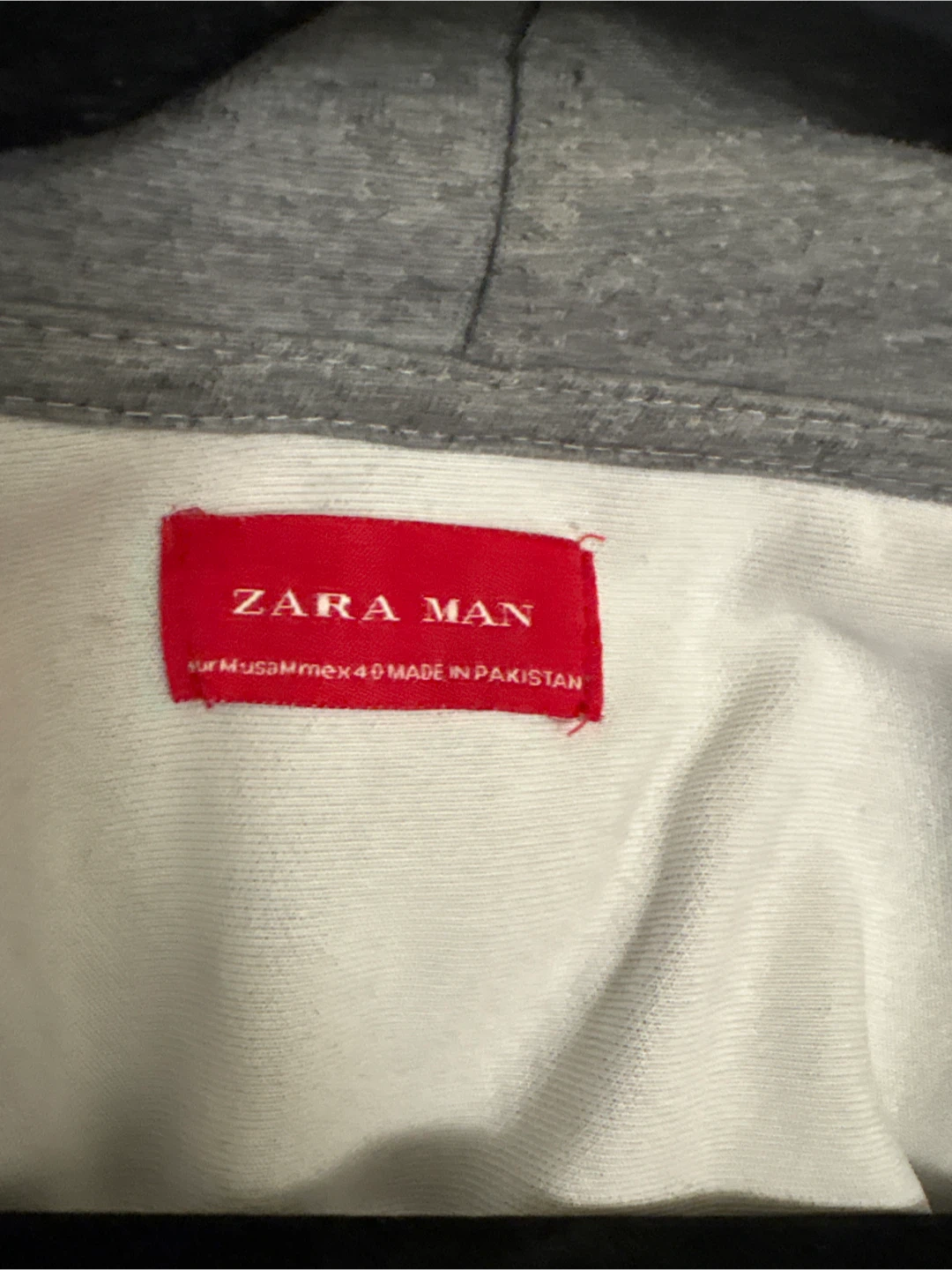 Zara Man Grey Full Zip Hoodie - photo 2