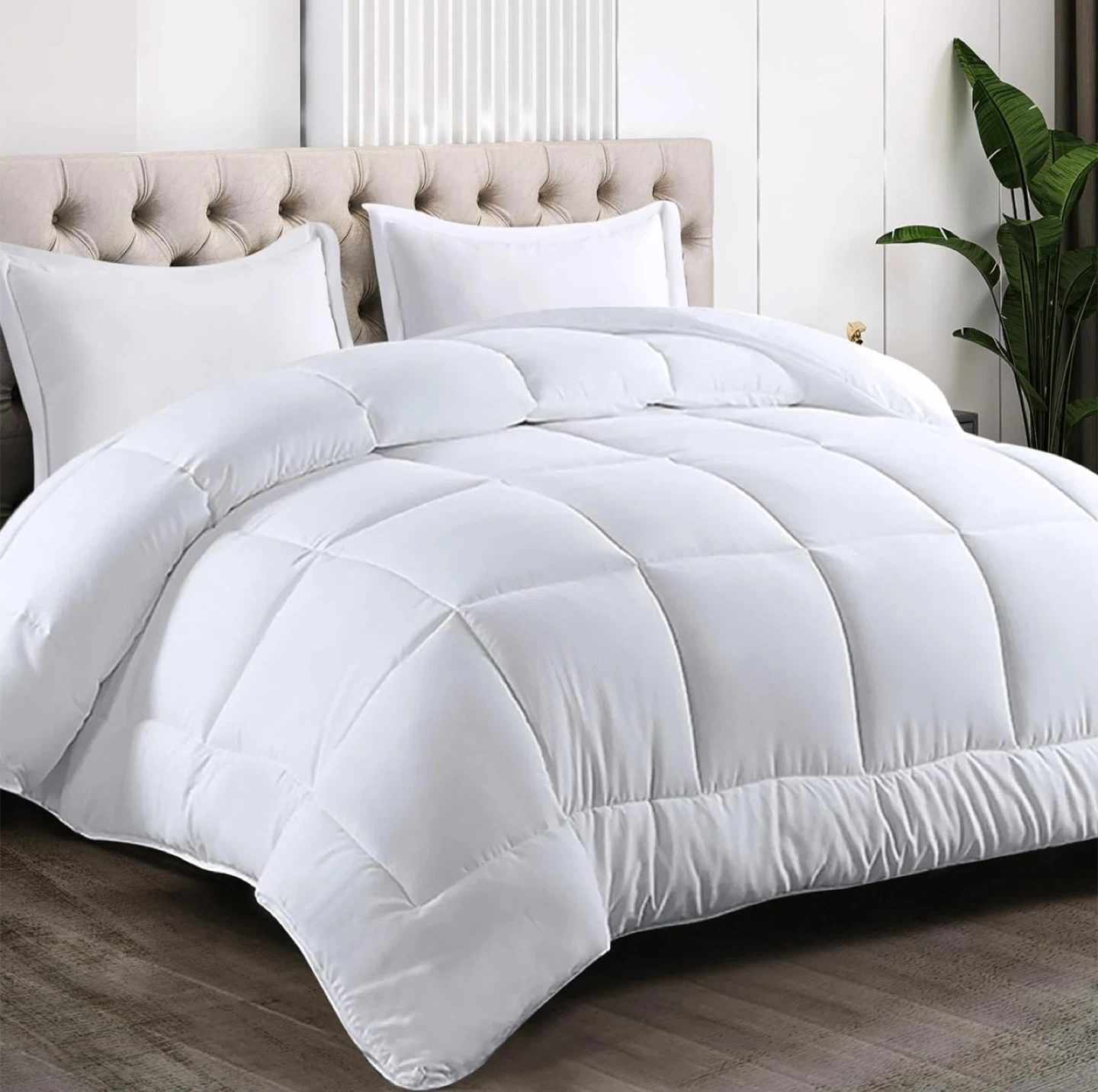 White Machine Washable Comforter Set