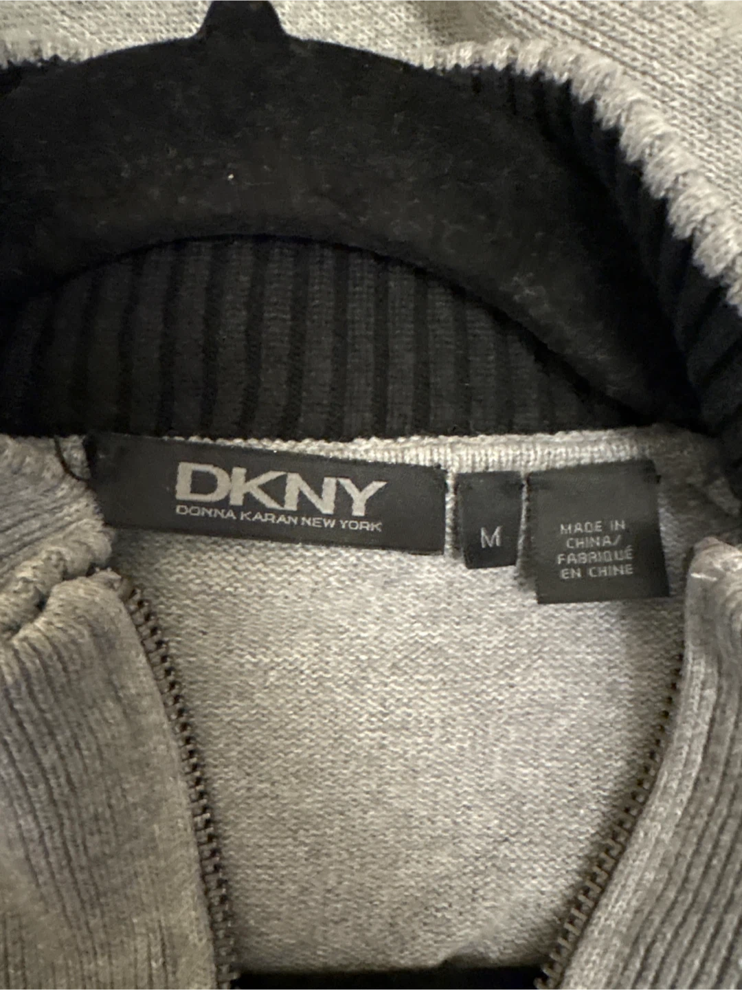 DKNY Donna Karan New York Men's Gray Zip-Up Sweater Jacket - photo 2