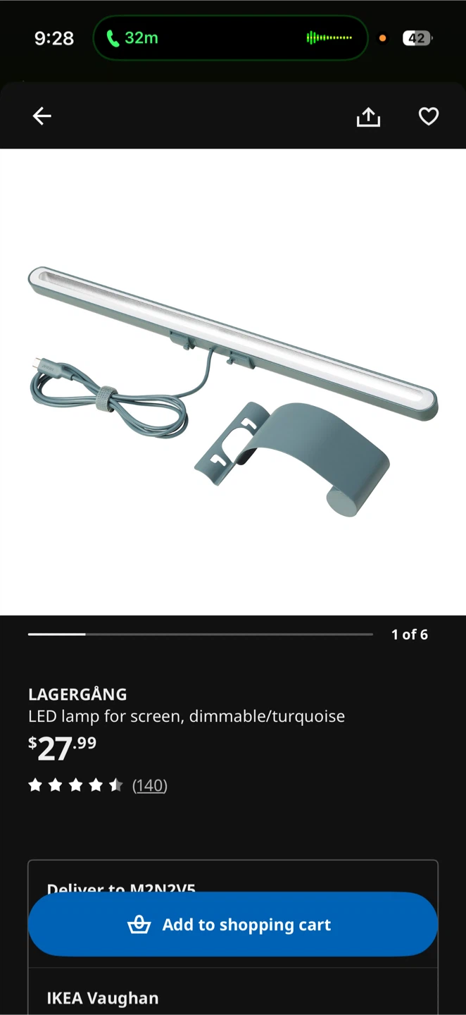 IKEA LAGERGÅNG LED Lamp for Screen - photo 5