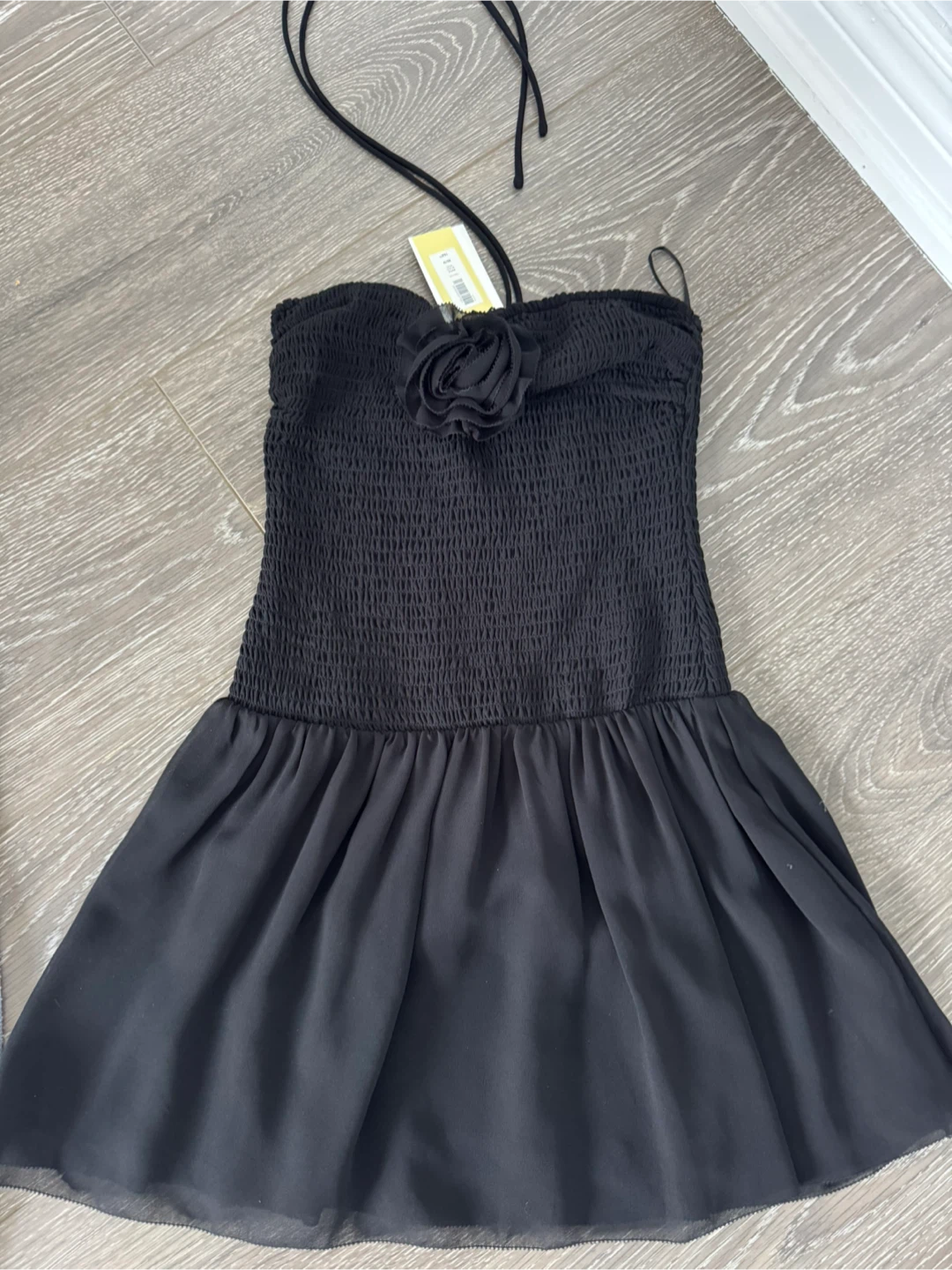 Wilfred Black Pippa Smocked Dress XS