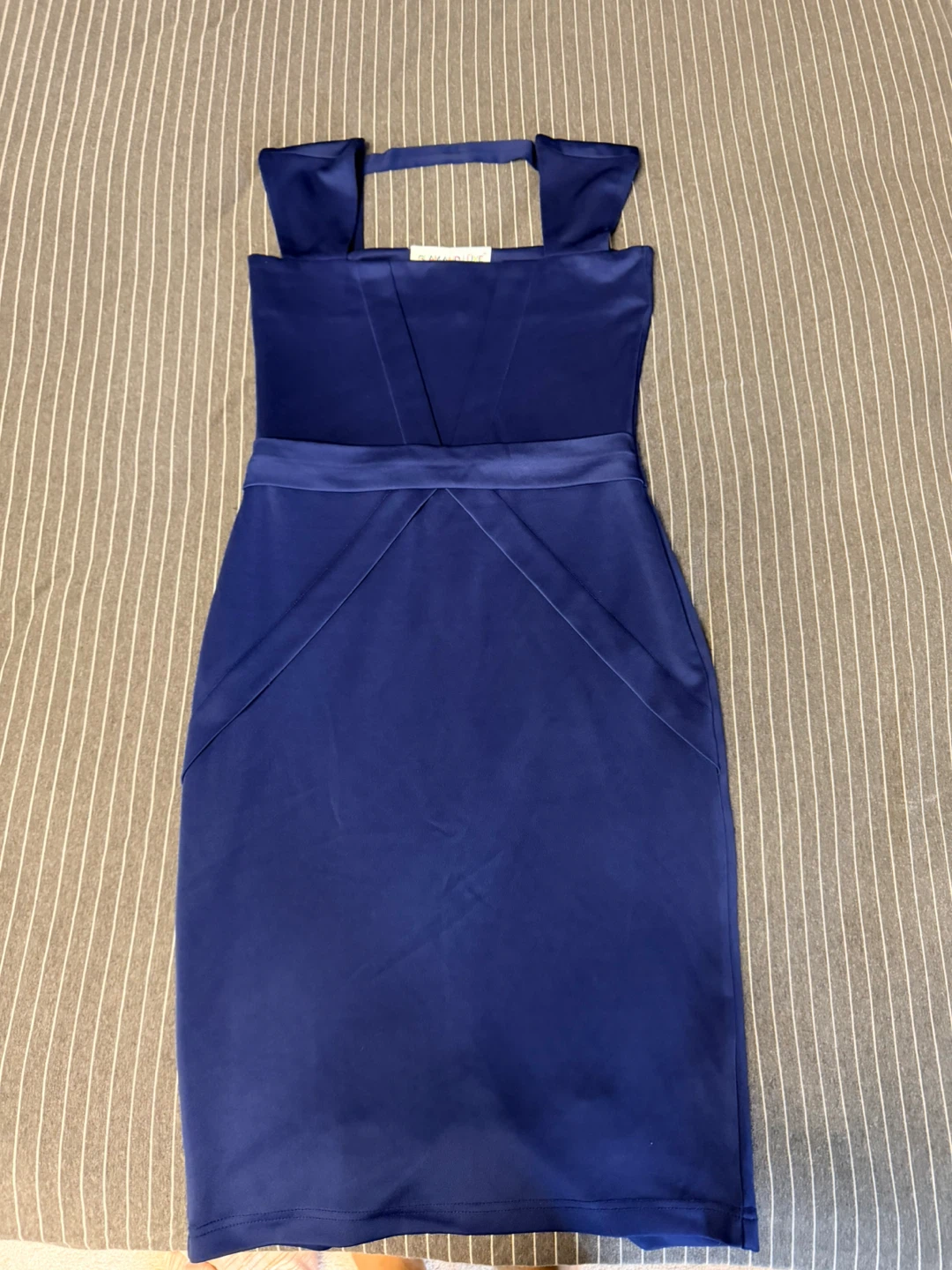 Royal Blue Sleeveless Dress with Back Cutout