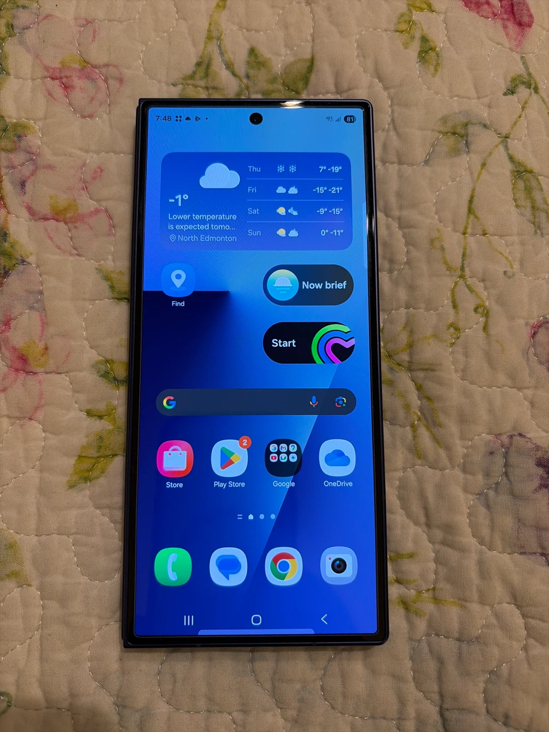 Samsung Galaxy Fold 7, Blue color, 512 GB — Pristine condition