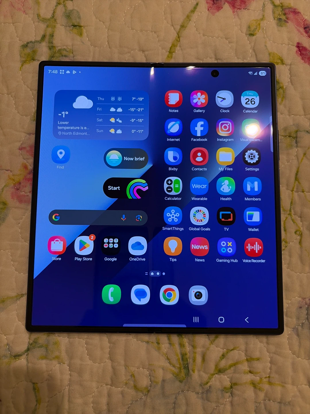 Samsung Galaxy Fold 7, Blue color, 512 GB — Pristine condition - photo 2