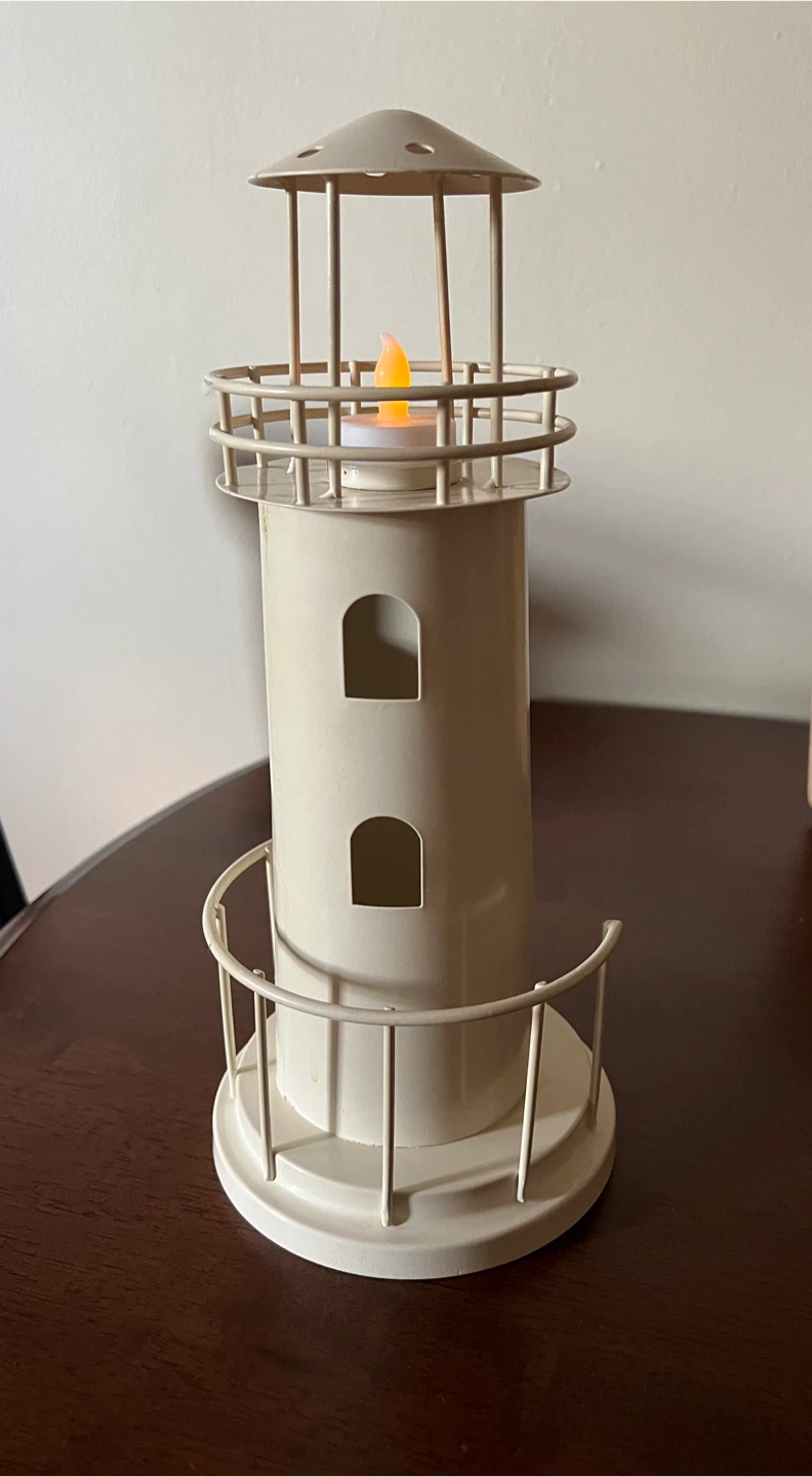Metal Lighthouse Tealight Holder