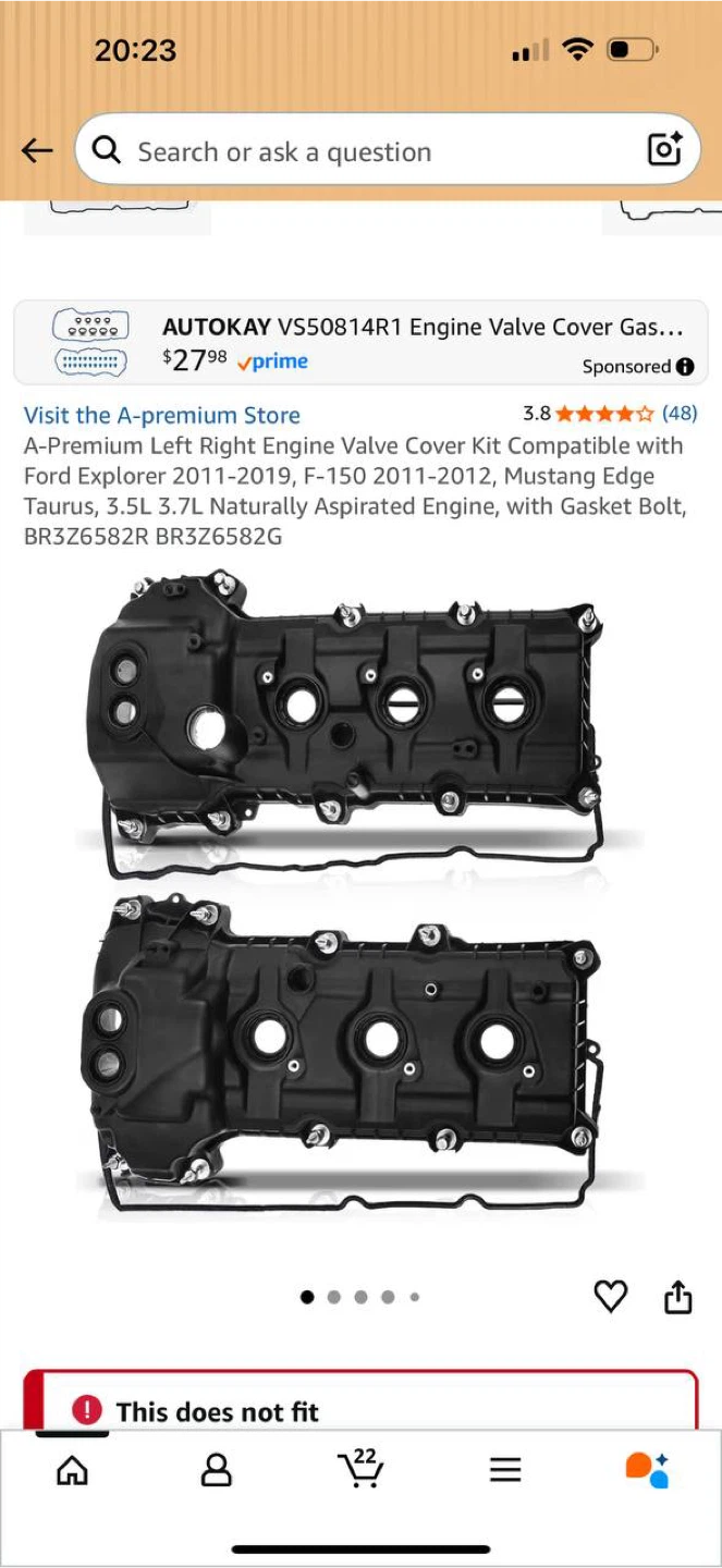 A-Premium Engine Valve Cover RIGHT–Ford Expl / F-150 / Taurus