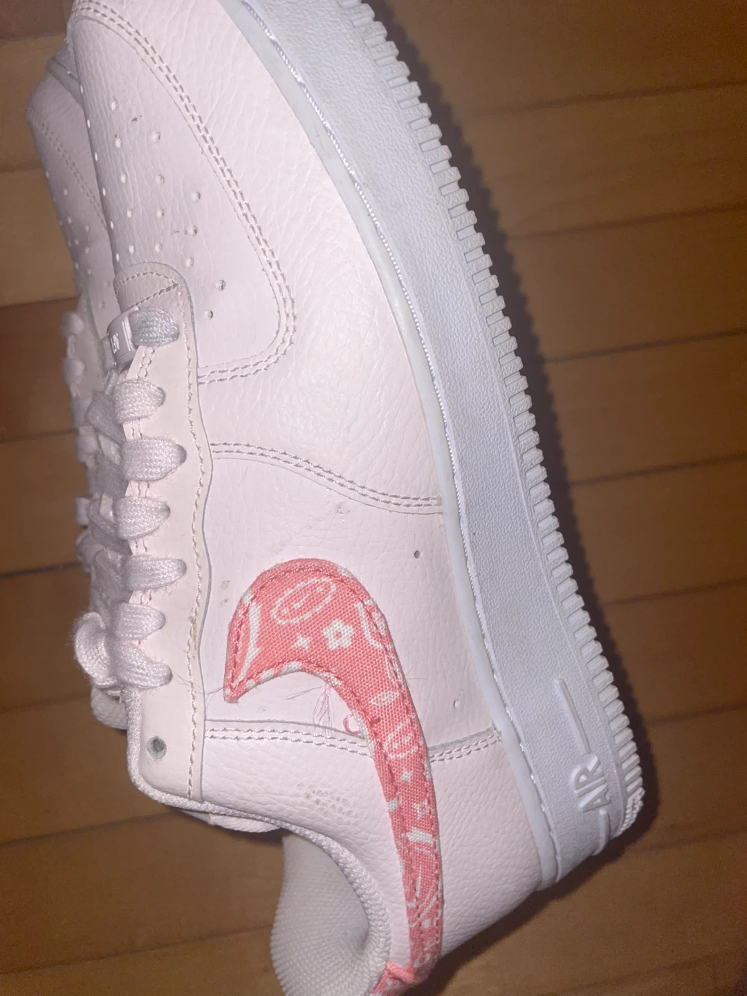 Nike Air Force 1 Pink Paisley Sneakers - photo 2