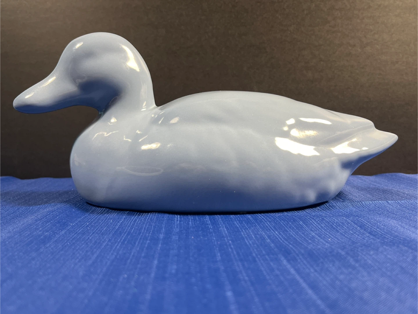 Light Blue Ceramic Duck Figurine Made in Canada - photo 2