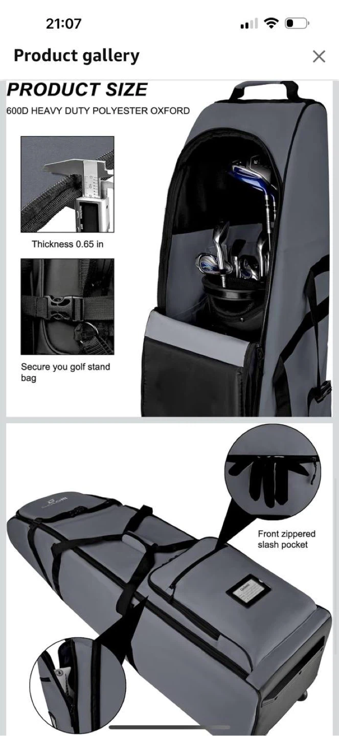 Goloni Golf Travel Bag with Wheels – Heavy Duty 600D – NEW ⛳ - photo 4