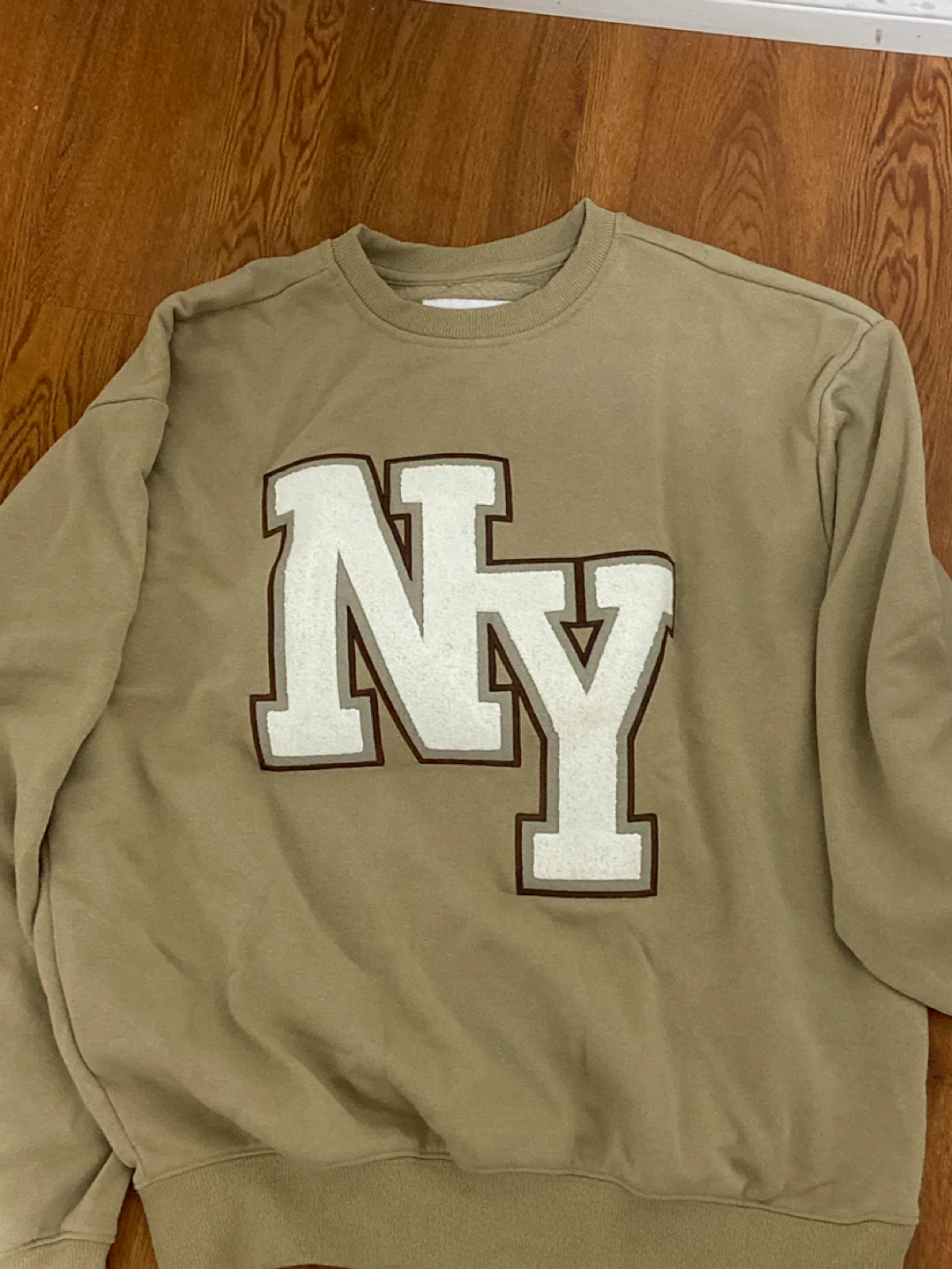 Tan "NY" Crewneck Sweatshirt
