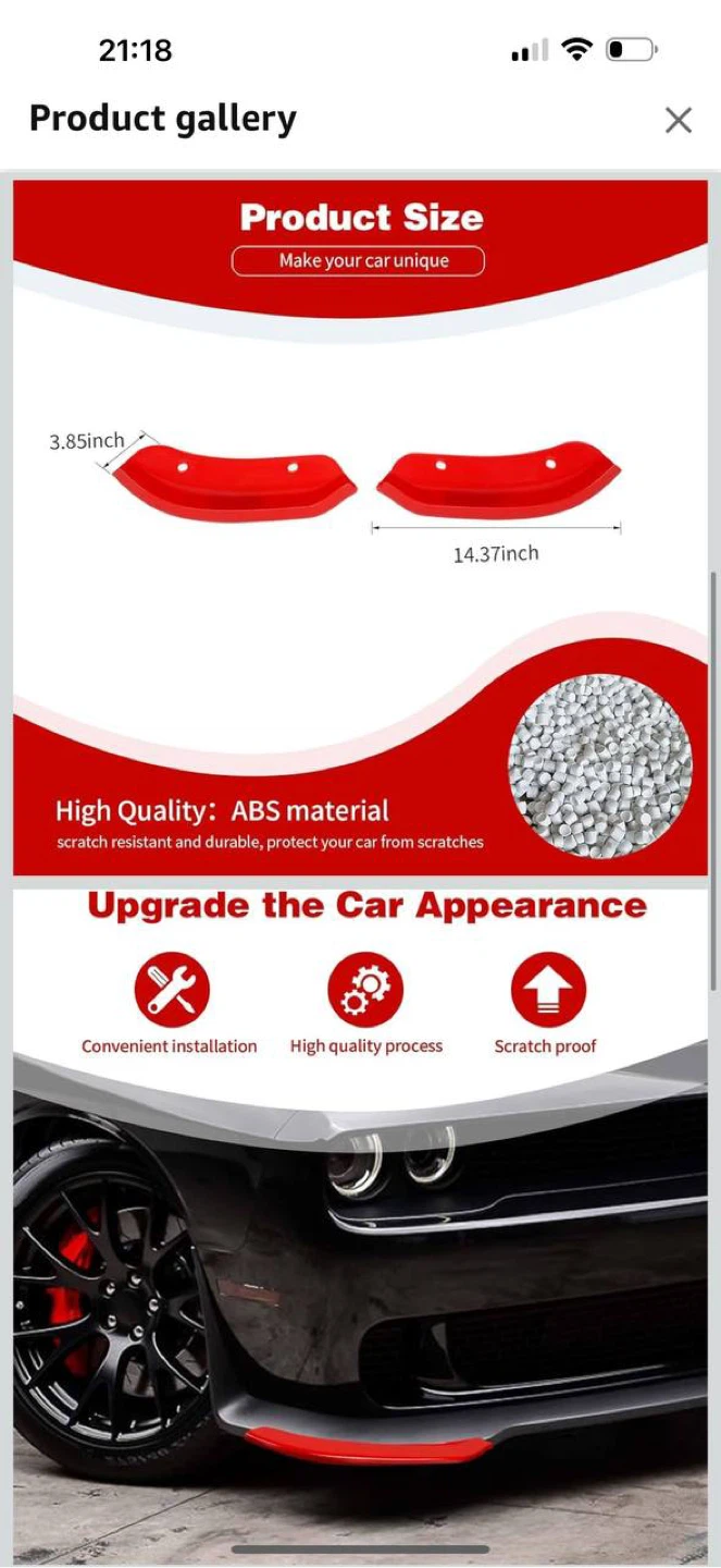 PDKLIN Front Bumper Lip Splitter Protectors – Dod - photo 3