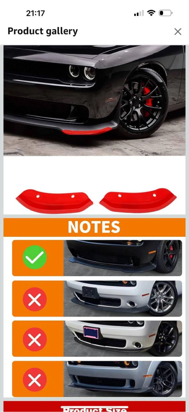 PDKLIN Front Bumper Lip Splitter Protectors – Dod - photo 2