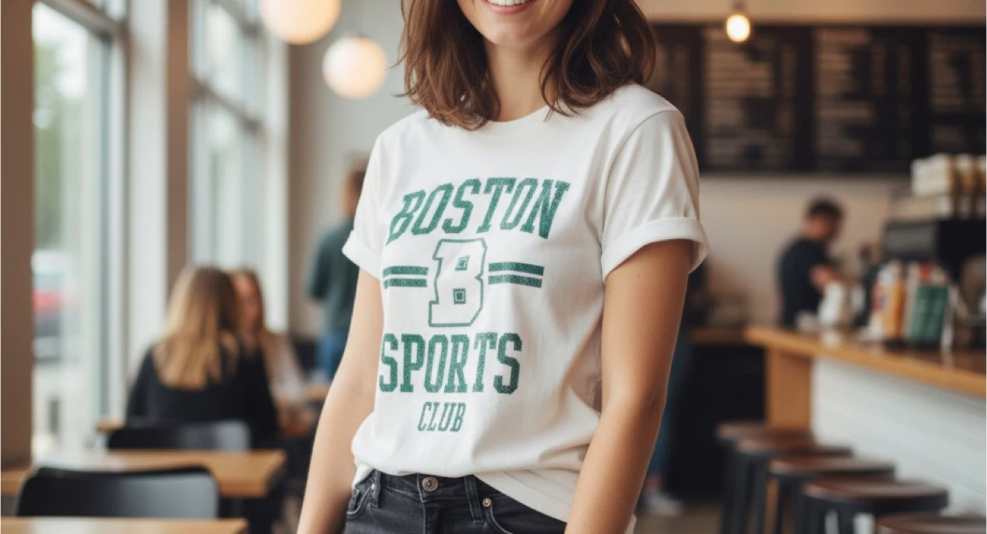 The Vinyl Icons Boston Sports Club T-Shirt Size S