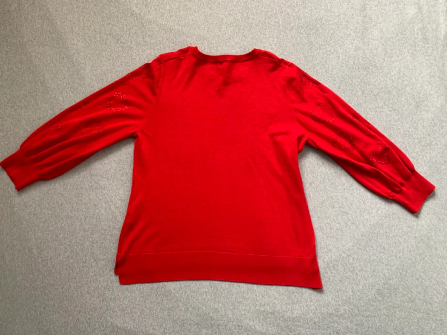 Adrianna Papell Red Heart Embellished Sweater XL - photo 3