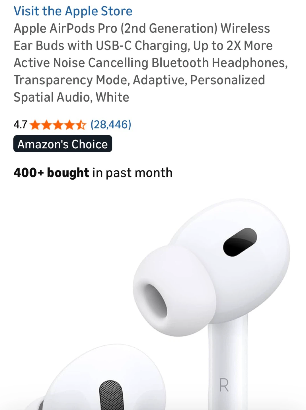Apple AirPods Pro (2nd Generation) Wireless Earbuds - photo 3