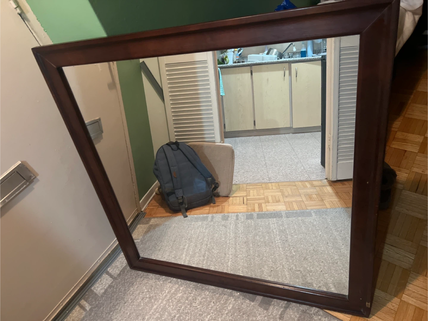 Cherry Wood Framed Mirror - photo 3