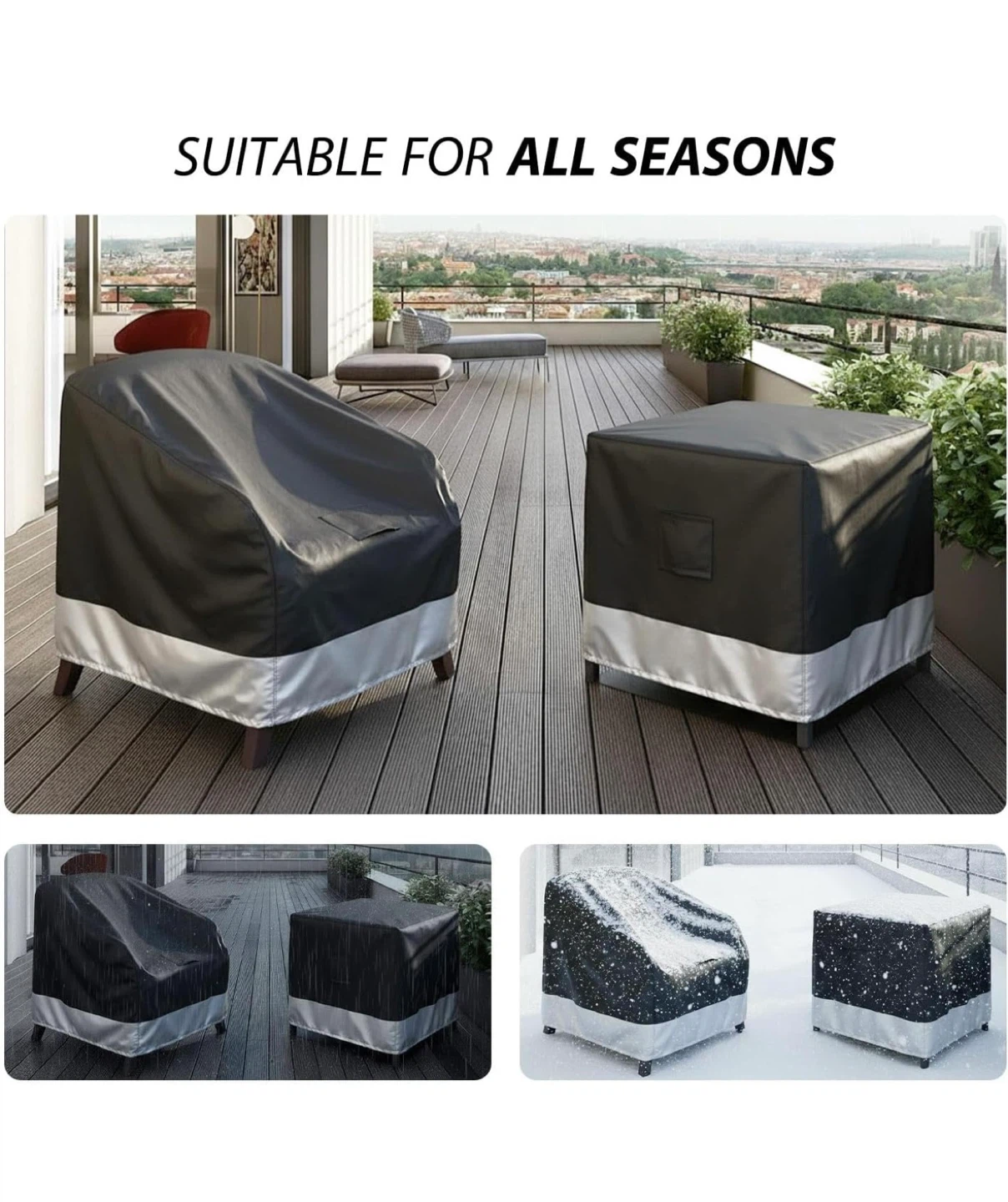 Set of 2 Outdoor Chair Cover - Waterproof & Durable - photo 2