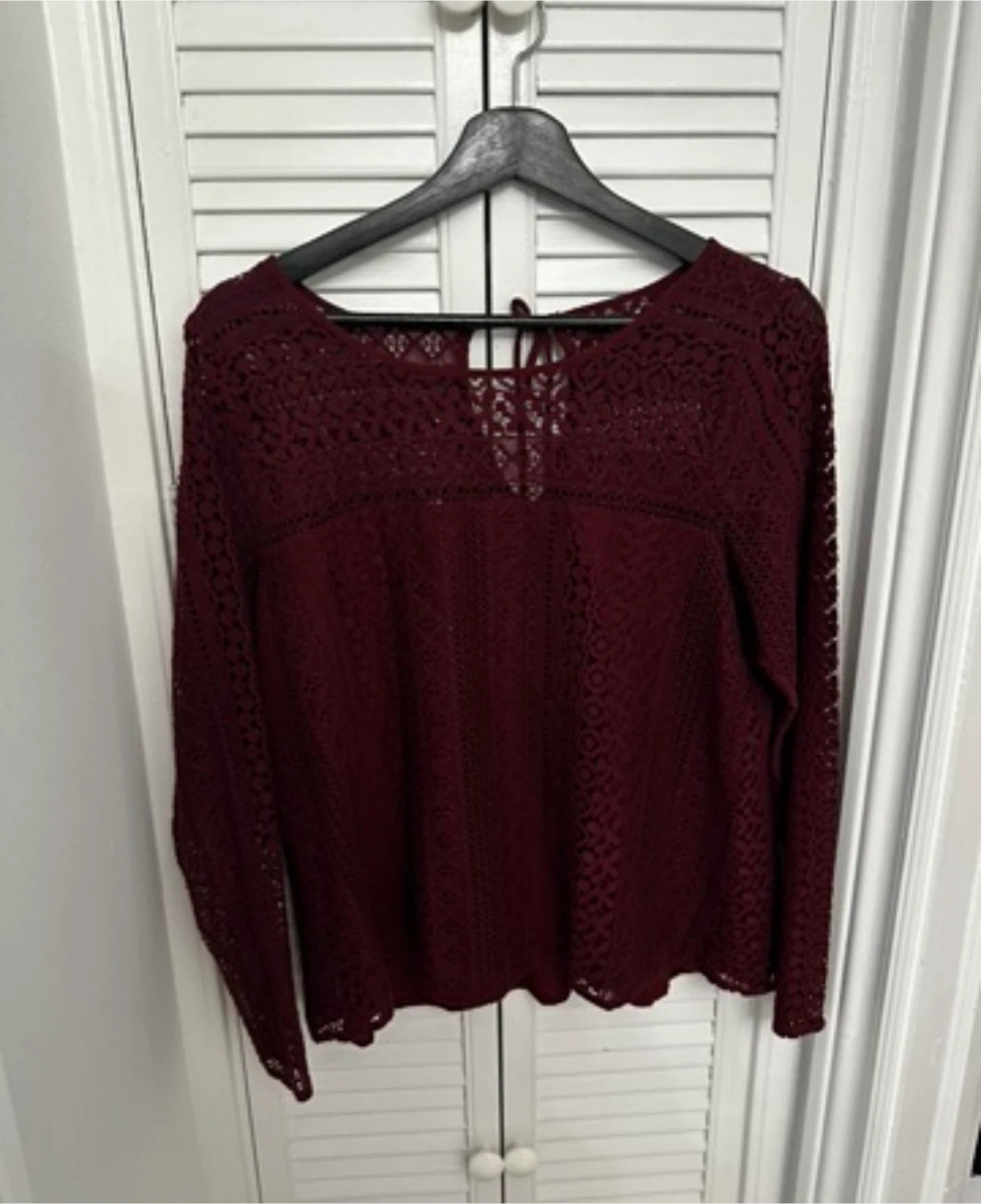 Hollister Lace Long Sleeve Top - Size L
