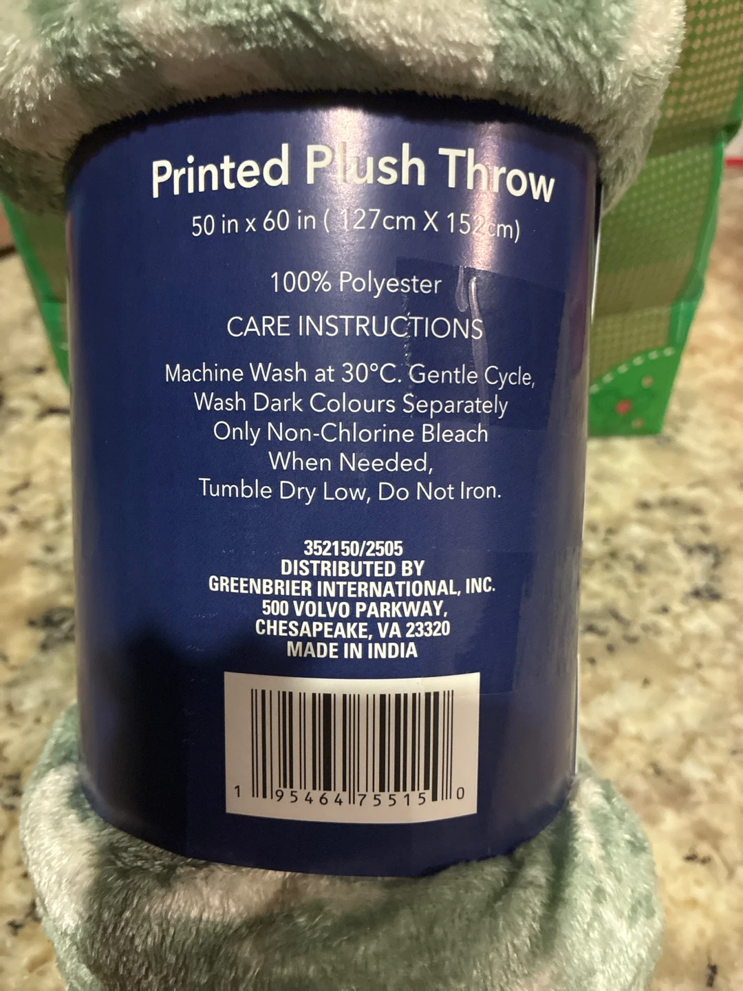Printed Plush Throw 50x60 - photo 2