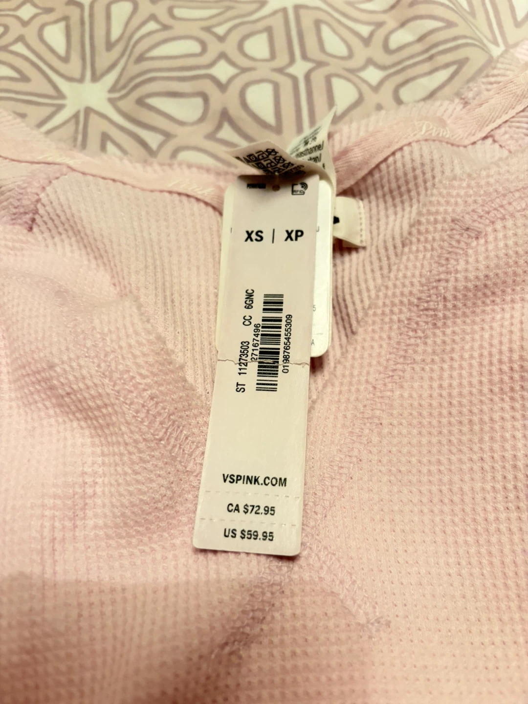 NWT Victoria's Secret PINK Thermal Pajama Set - XS - photo 3