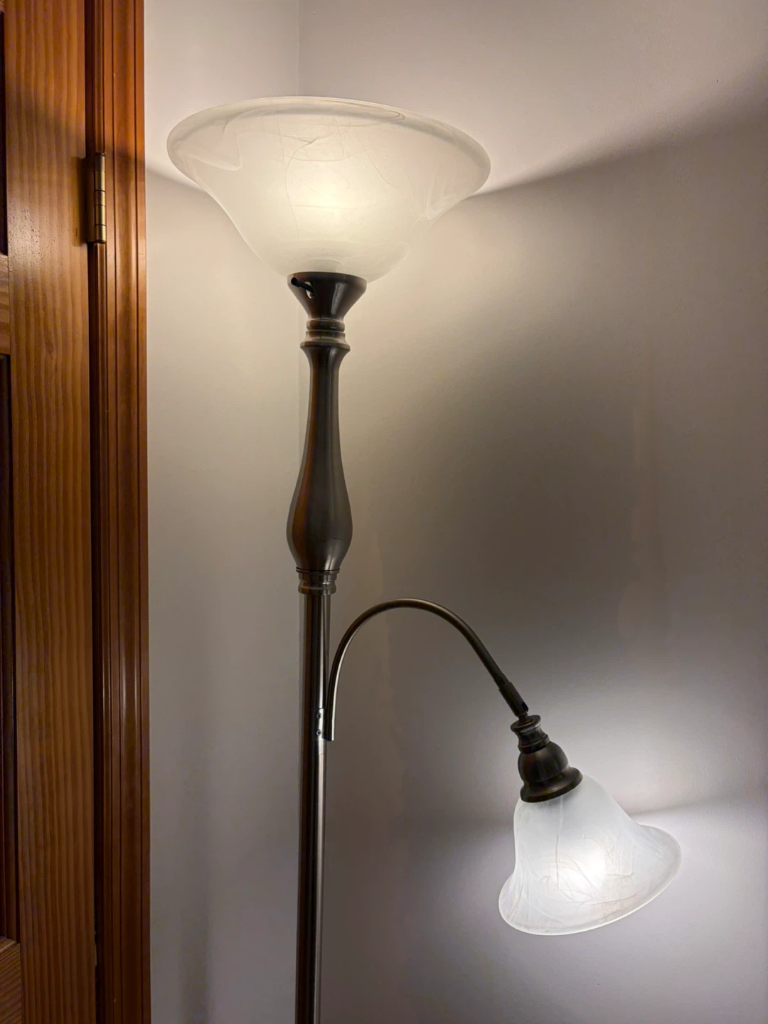 Floor Lamp with Torchiere & Reading Light
