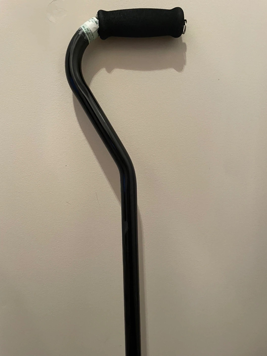 Black Adjustable Walking Cane with Padded Handle - photo 2