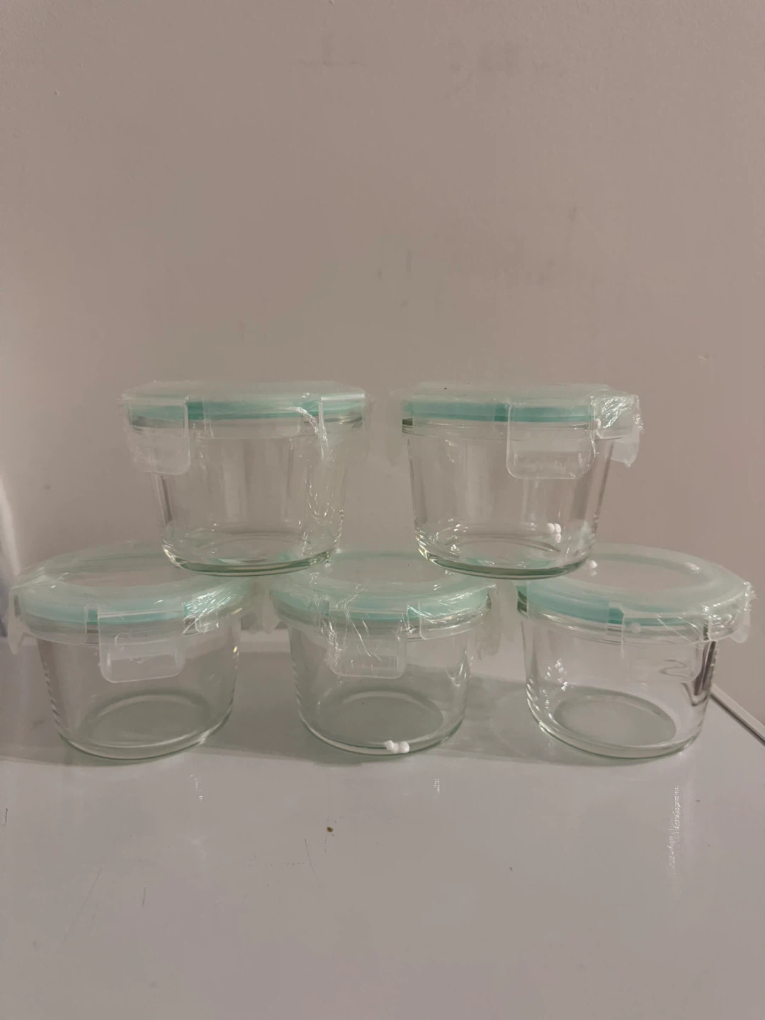Glass Food Storage Containers with Lids (Set of 5)
