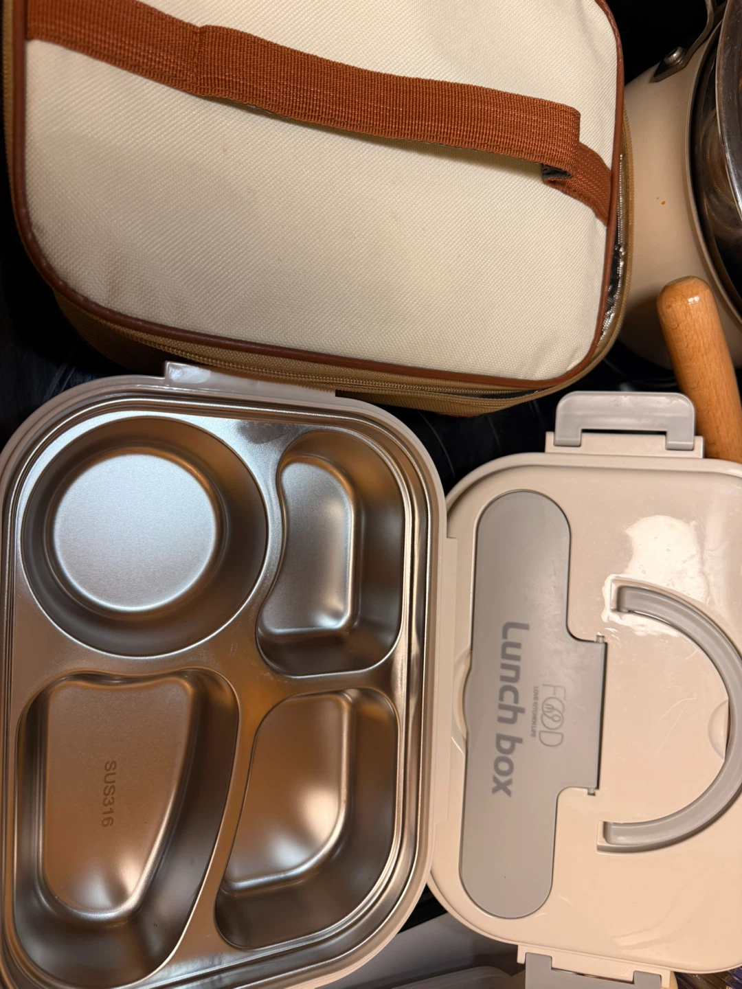 4-Compartment Stainless Steel Lunch Box
