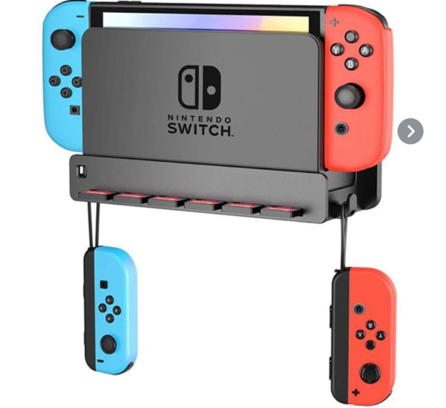 Nintendo Switch Wall Mount with Game Card Slots & Hooks