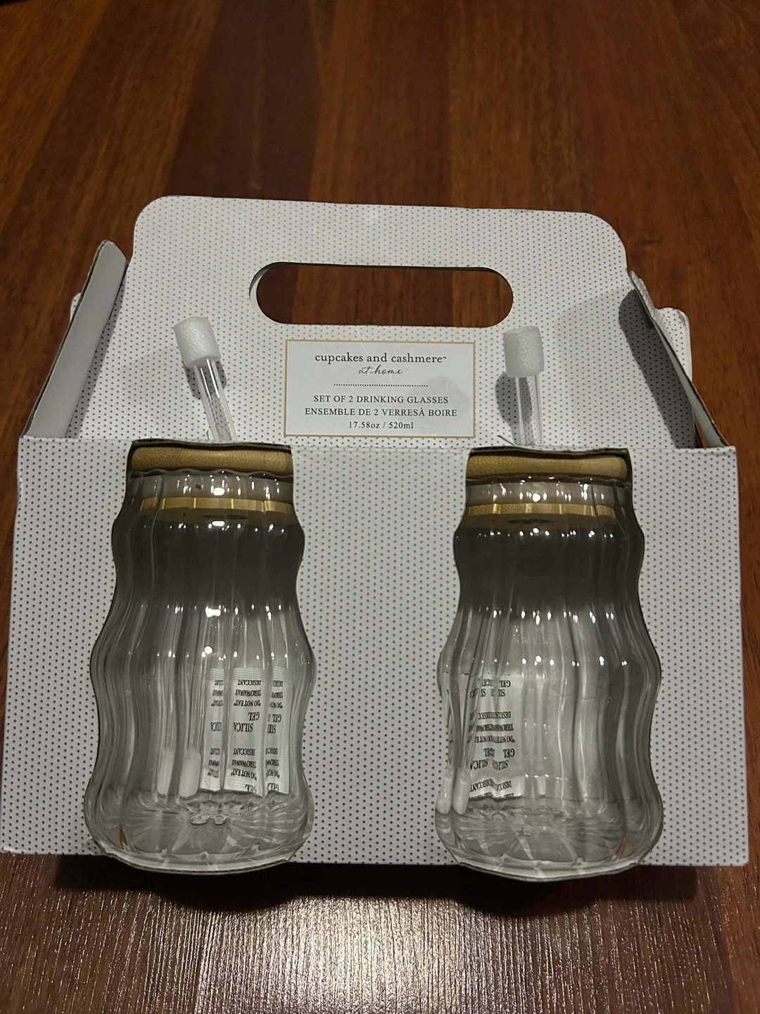 NEW 2 Cute Drinking Glasses - 520 ml