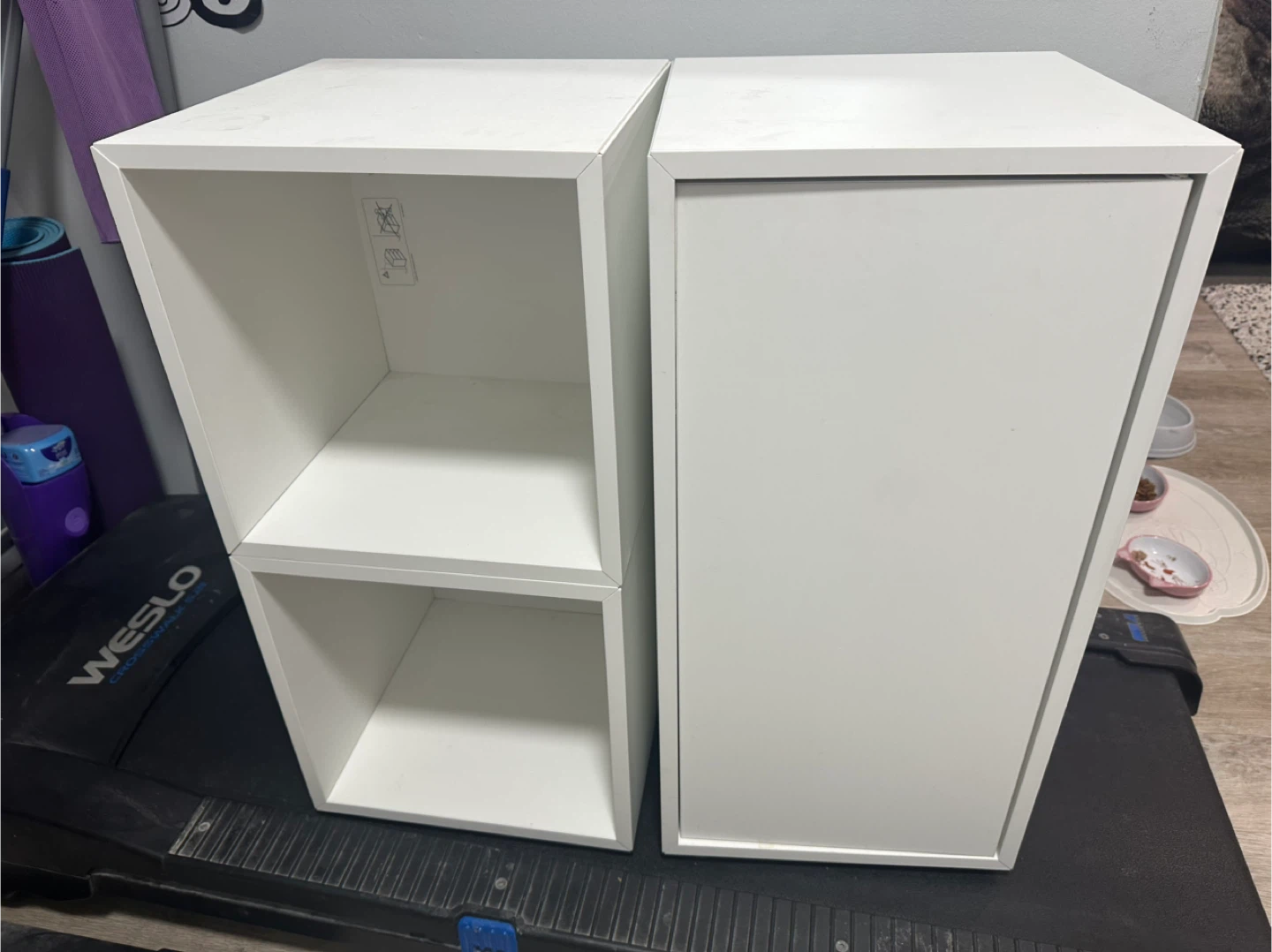 White Cube Storage Unit with Door