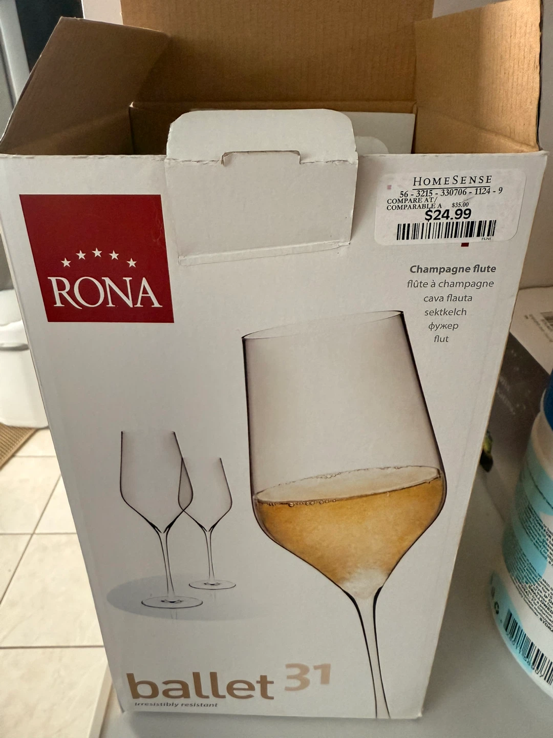 Rona Ballet 31 Champagne Flutes (Set of 4)