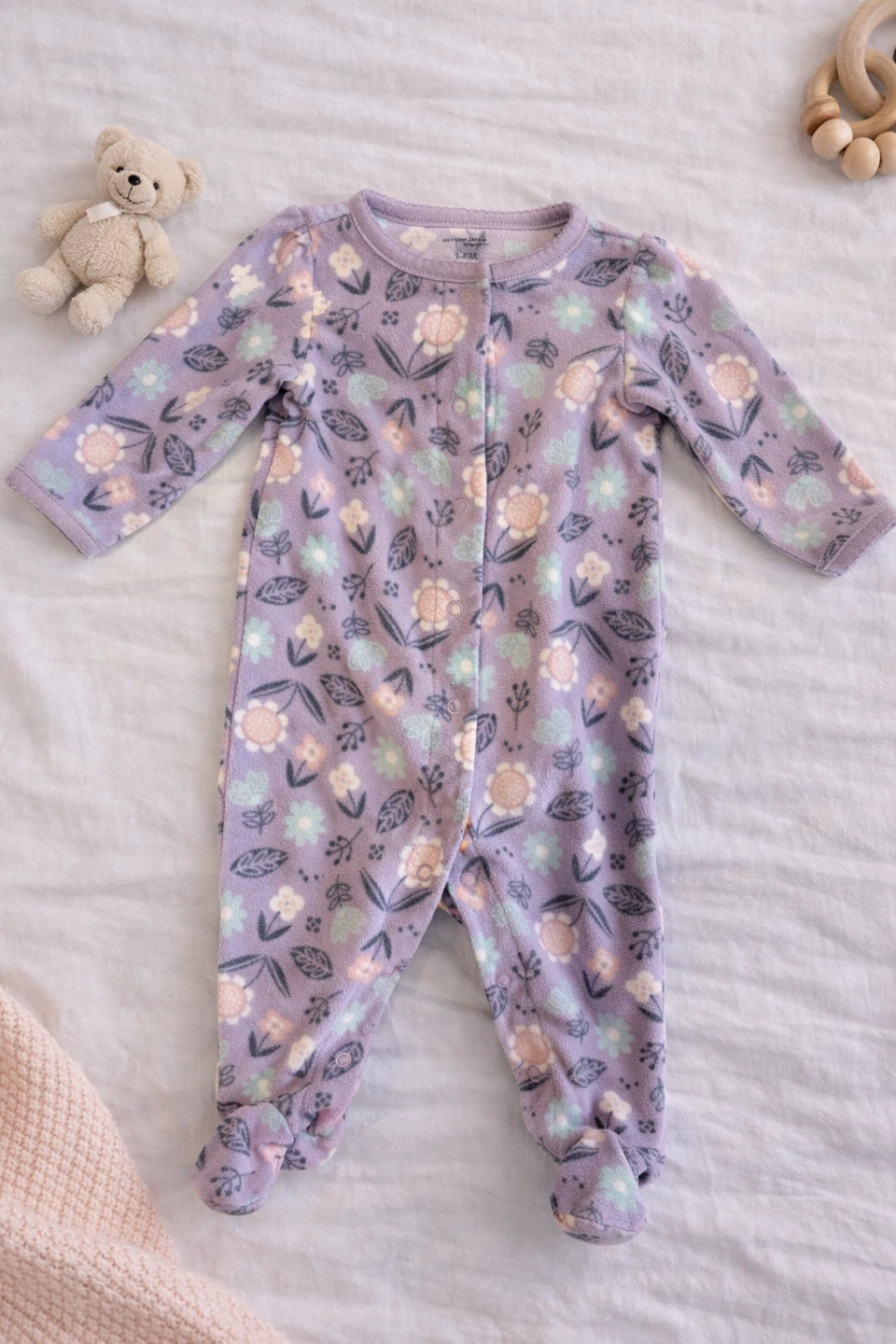 Mixed Baby Girl Bundle, zipper pijamas, footed, long sleeves - photo 2