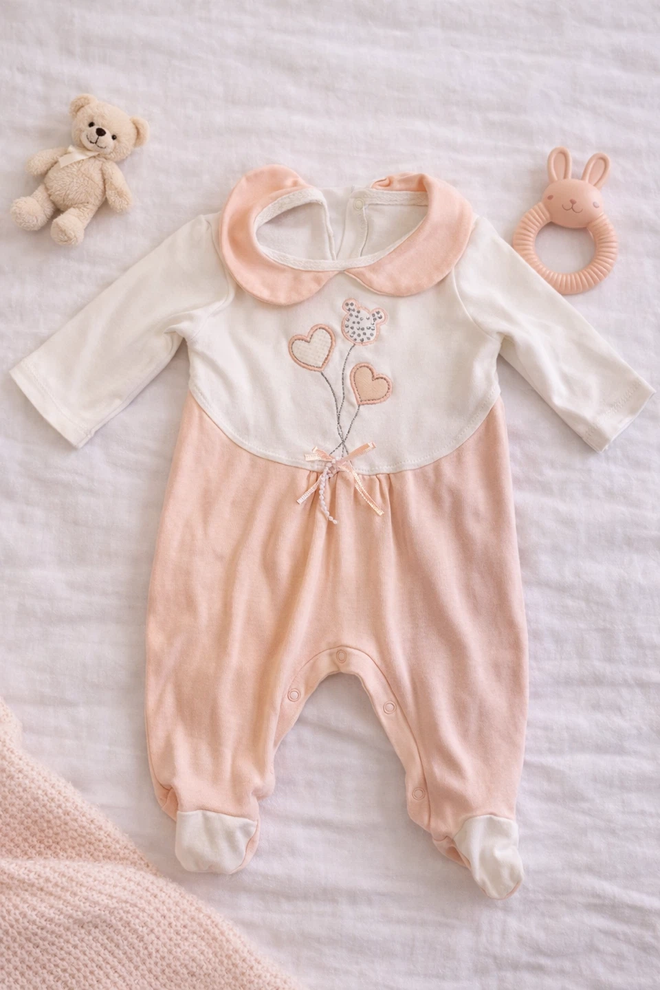 Mixed Baby Girl Bundle, zipper pijamas, footed, long sleeves - photo 4