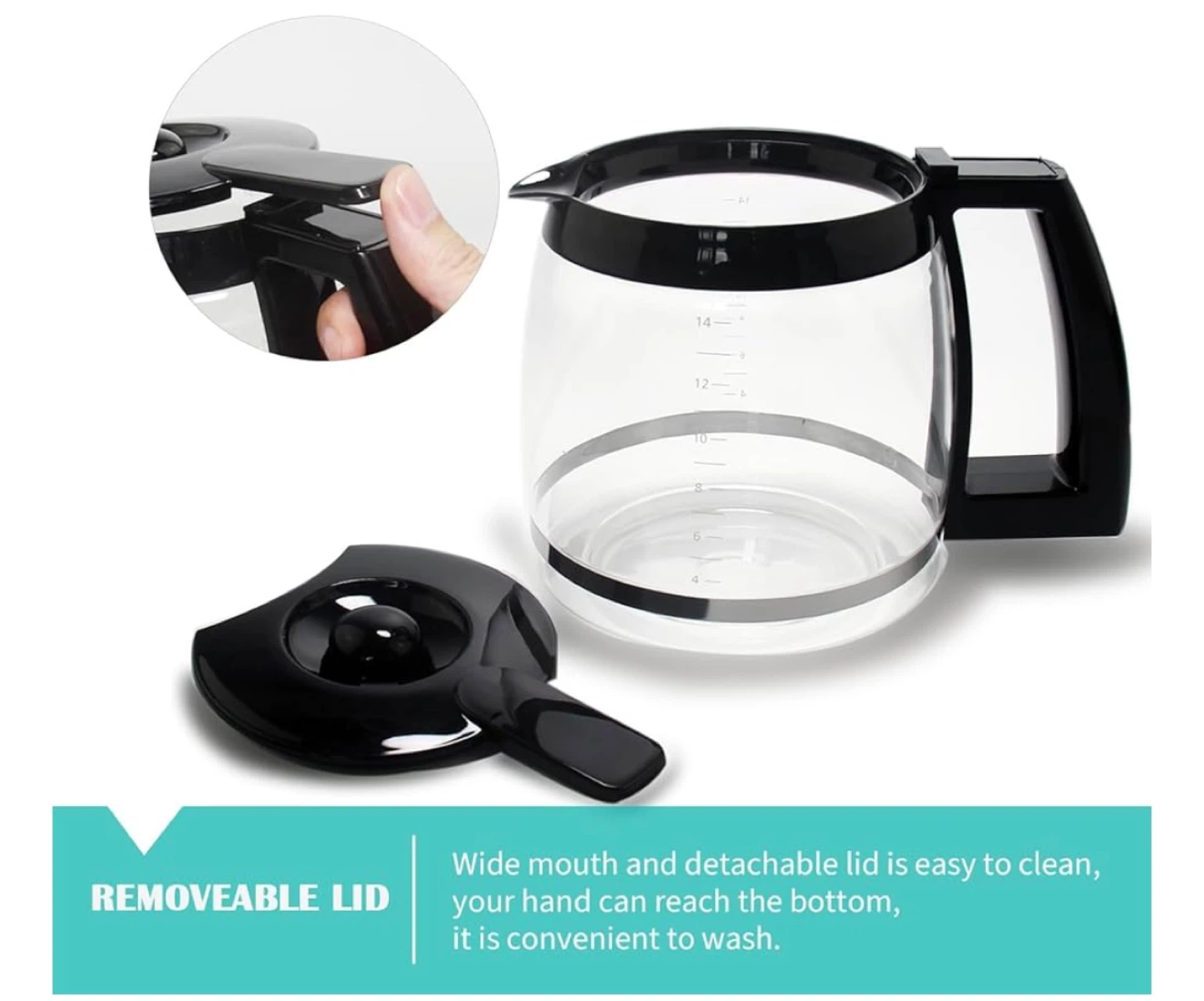 14-Cup Glass Replacement Coffee Carafe - photo 2