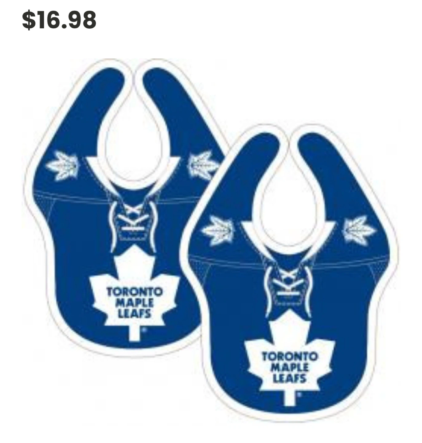 New NHL Toronto Maple Leafs 2-Pack Baby Bibs - photo 2
