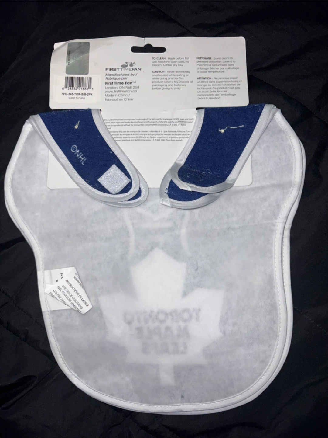 New NHL Toronto Maple Leafs 2-Pack Baby Bibs - photo 4