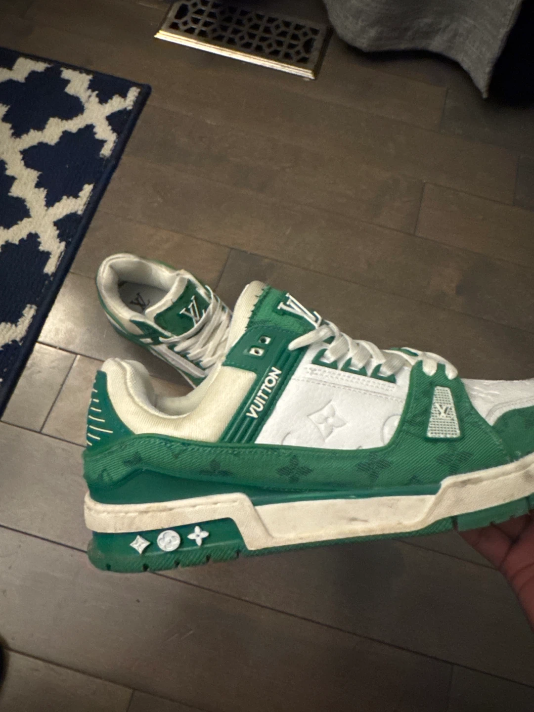 Louis Vuitton LV Trainer Sneakers - Green White - photo 2