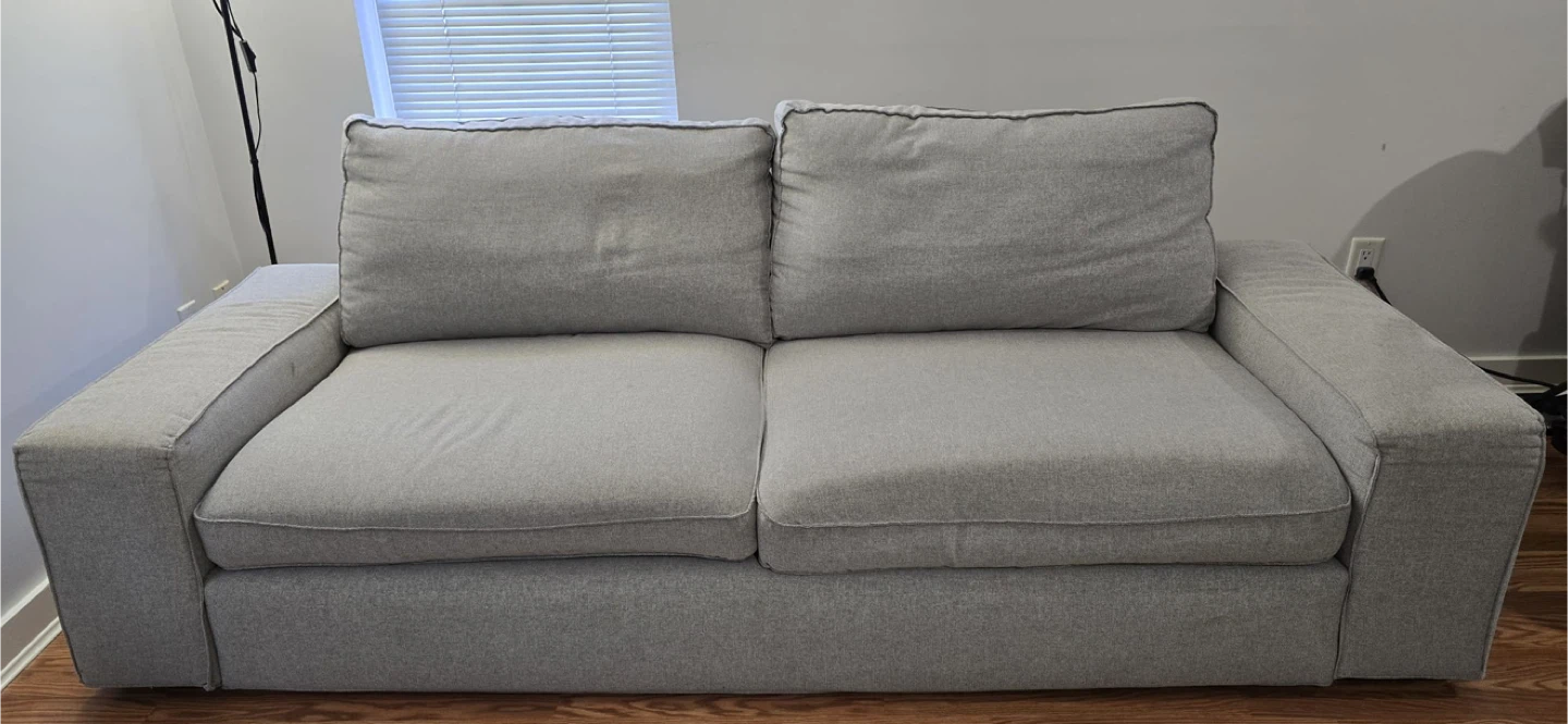 IKEA KIVIK Sofa with chaise lounge - beige/gray - photo 4