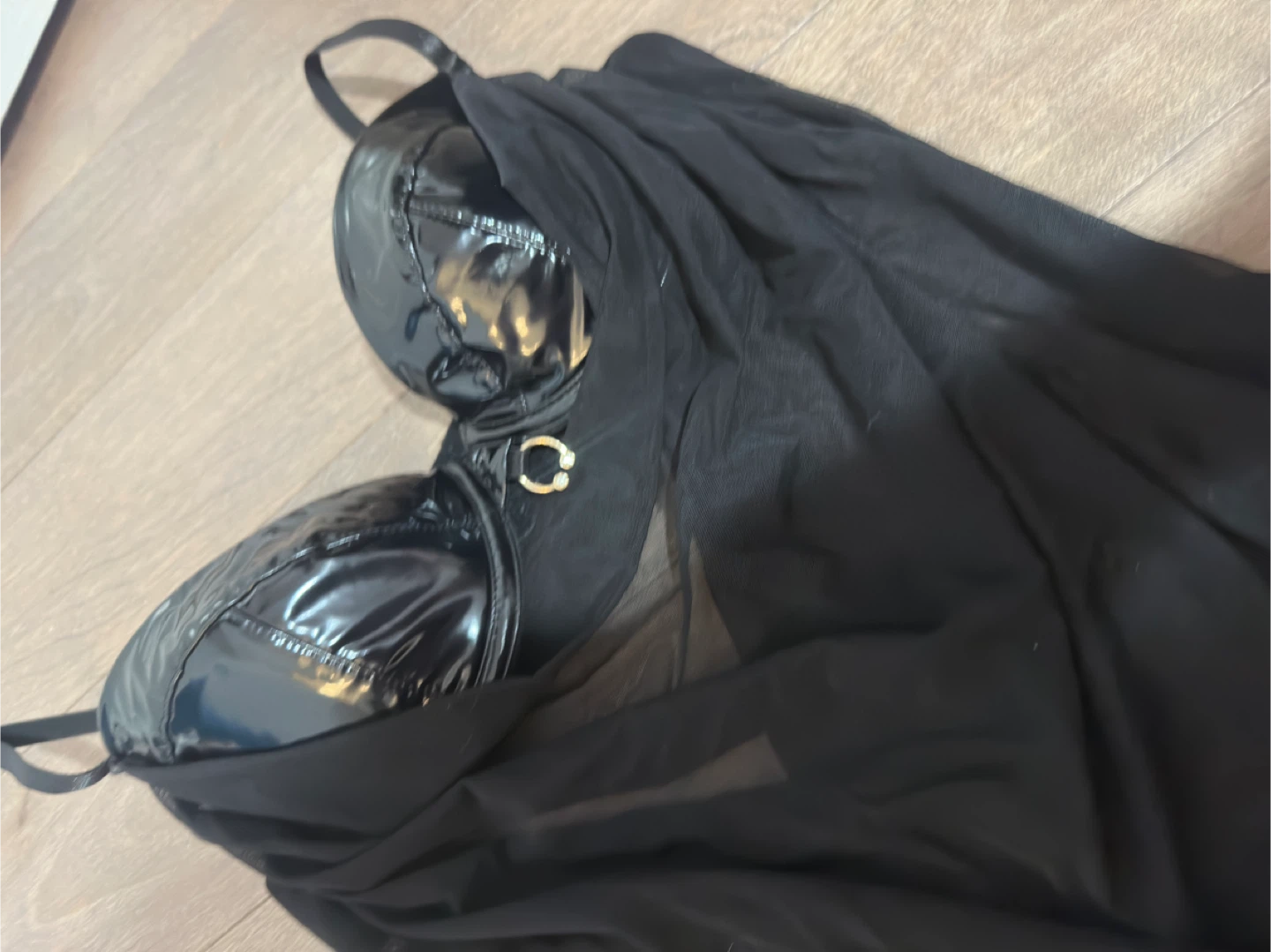 Fashion Nova Black Mesh Lingerie Slip Dress - photo 3