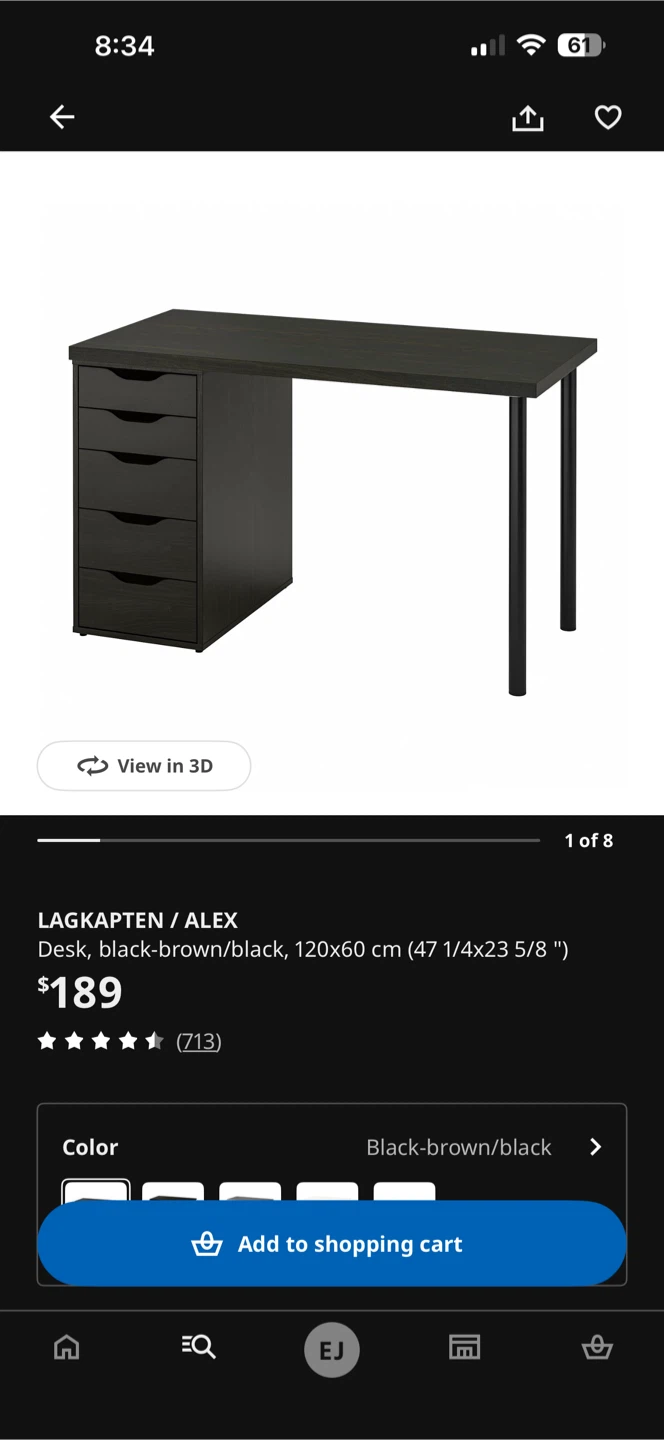 Free delivery - IKEA desk, office chair- new condition - photo 3