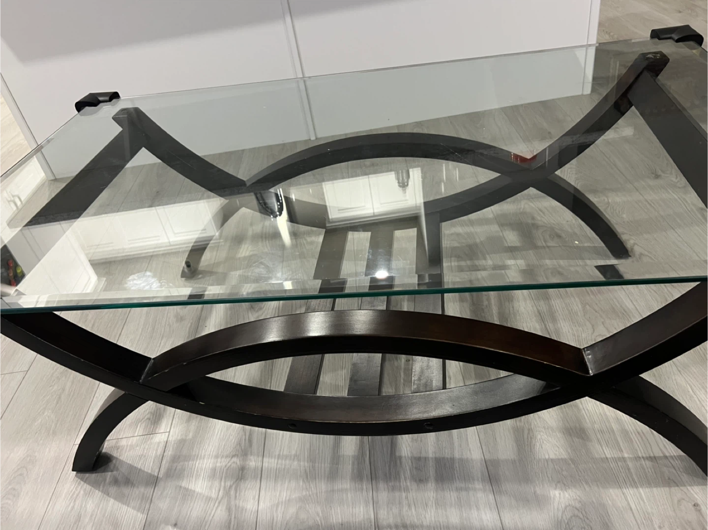 Glass Top coffee and side table