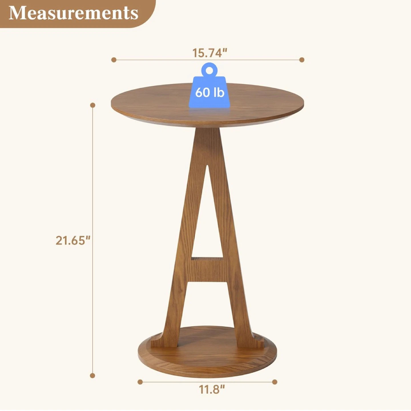 2 Modern Walnut Wood End Tables - photo 2