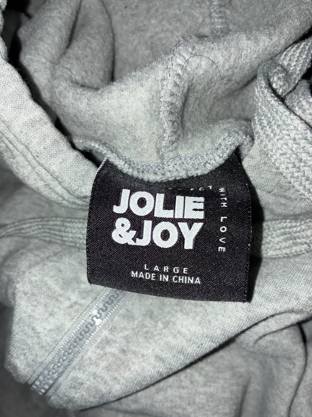Jolie & Joy Grey Zip-Up Hoodie - Large - photo 2