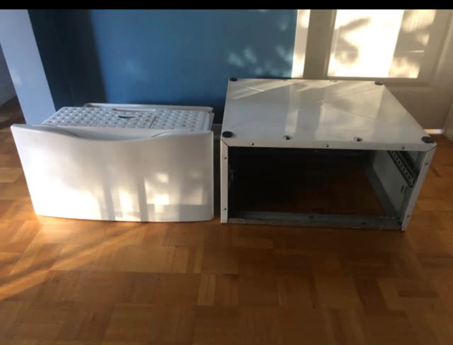 White Washing Machine Pedestal Base